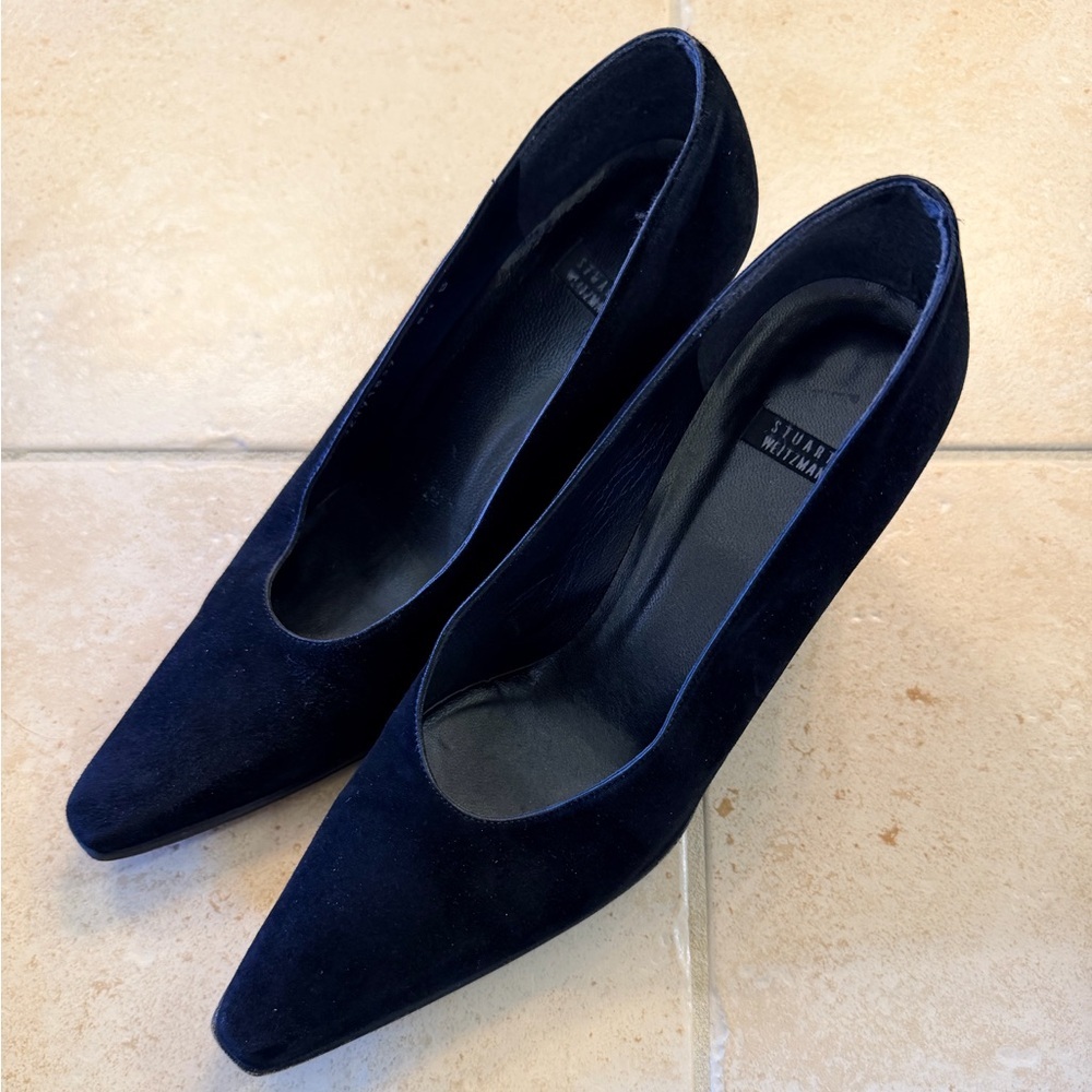 Stuart Weitzman Black Suede Heels